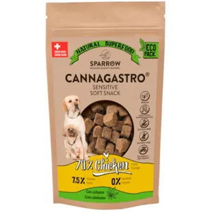 Sparrow Cannagastro Sensitive Soft Snacks Chicken with Hemp Dogs 200 gr