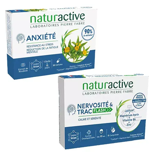 Naturactive Anxiete Nervosite Trac Aide à Apaiser L'Anxiété en Période de Nervosite ou de Pic de Stress