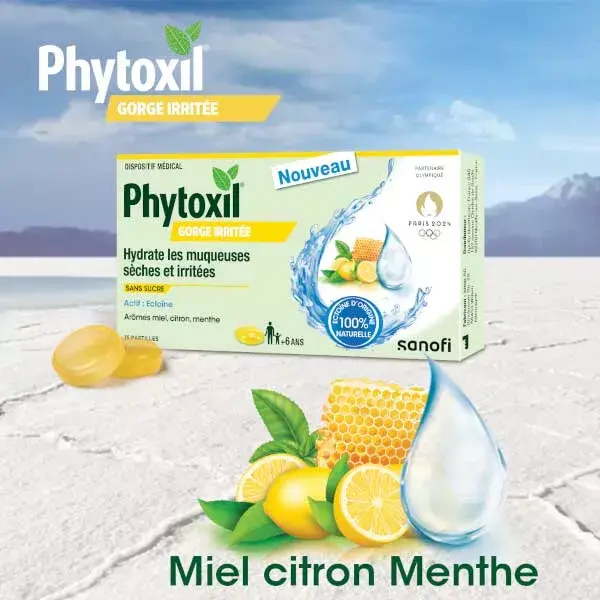 Phytoxil Pastilles Gorges irritées Miel Citron Menthe - Dispositif médical