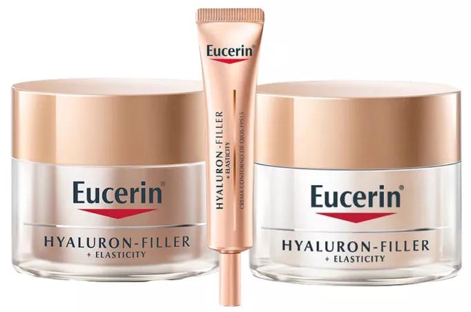 Eucerin Hyaluron-Filler Elasticity Day Cream 50 ml + Night Cream 50 ml + Eye Contour 15 ml