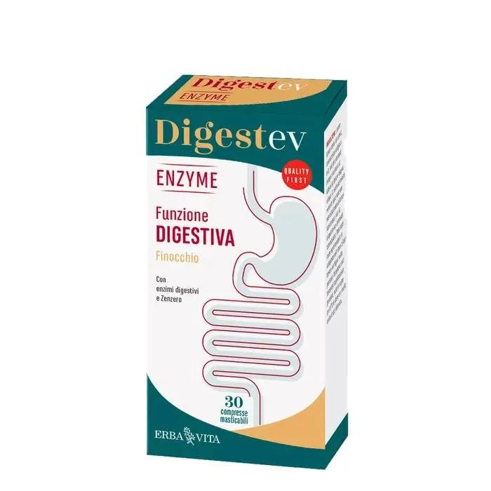 Erba Vita Digest EV Enzyme Integratore Funzione Digestiva 30 Compresse