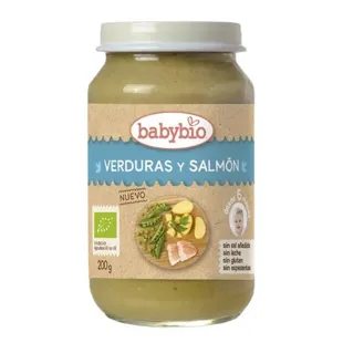 Babybio Jar Vegetables and Salmon +6m 200 gr
