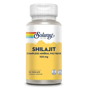 Solaray Shilajit Fulvic Minerals - 100 mg - 30 compresse vegetariane
