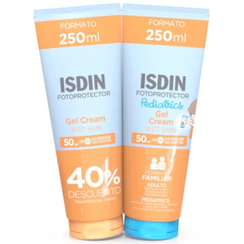 Gel-crème photoprotecteur Isdin SPF50 250 ml + Gel-crème pédiatrique Isdin SPF50 250 ml