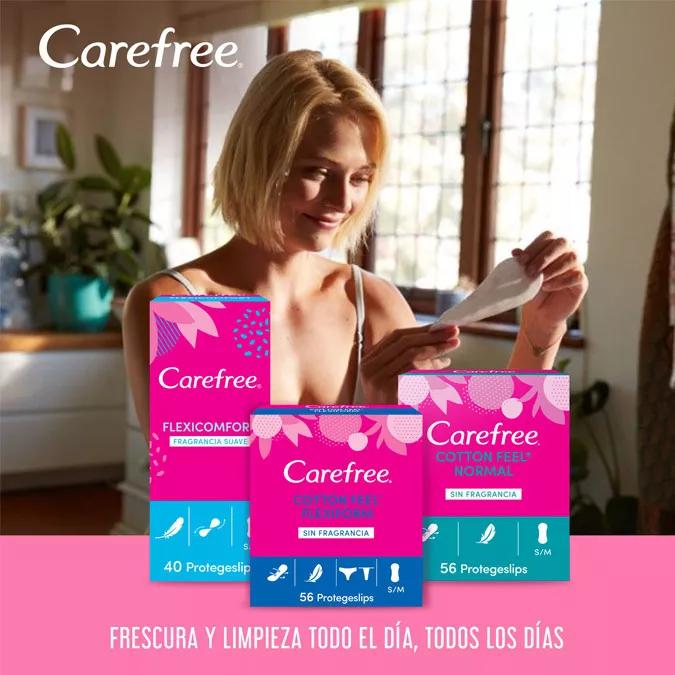 Carefree Protegeslip Cotton Feel Normal S/M 56 uds
