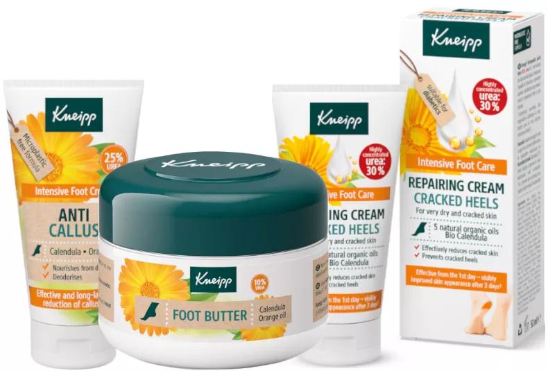 Kneipp Gebarsten Hielencrème 50 ml + Voetenboter 100 ml + Anti Eeltzalf 50 ml