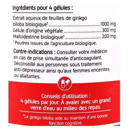 Nat & Form Écoresponsable Ginkgo Biloba Bio 200 gélules