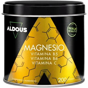 Aldous Magnesium with Vitamin C, B5 and B6 200 Capsules