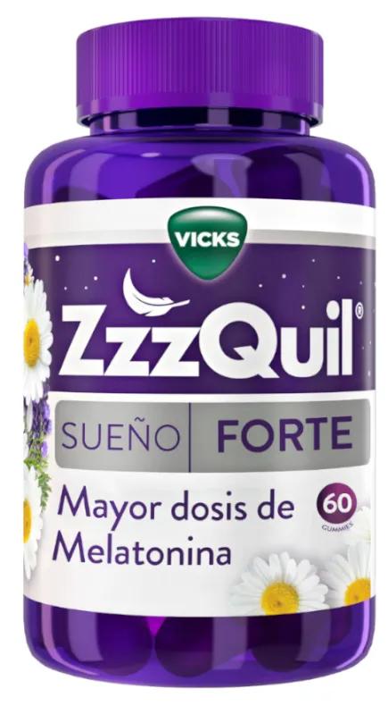 ZzzQuil Sleep Forte, dose élevée de mélatonine, 60 gommes