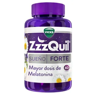ZzzQuil Sueño Forte Mayor Dosis de Melatonina 60 Gummies