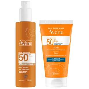 Avène Solar High Protection SPF50+ Spray 200 ml + SPF50+ Fluid 50 ml