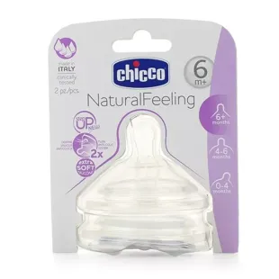 Chicco Double Step Up3 Silicone Teat 6m+