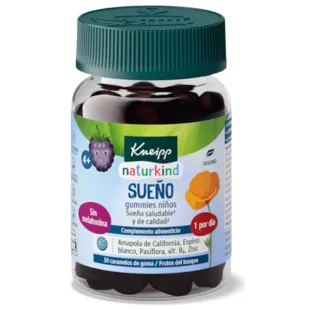 Kneipp Naturkind Les enfants dorment sans mélatonine Fruits des bois 30 gommes