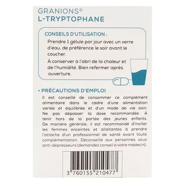 Granions L-TRYPTOPHAN 220 mg 60 capsules