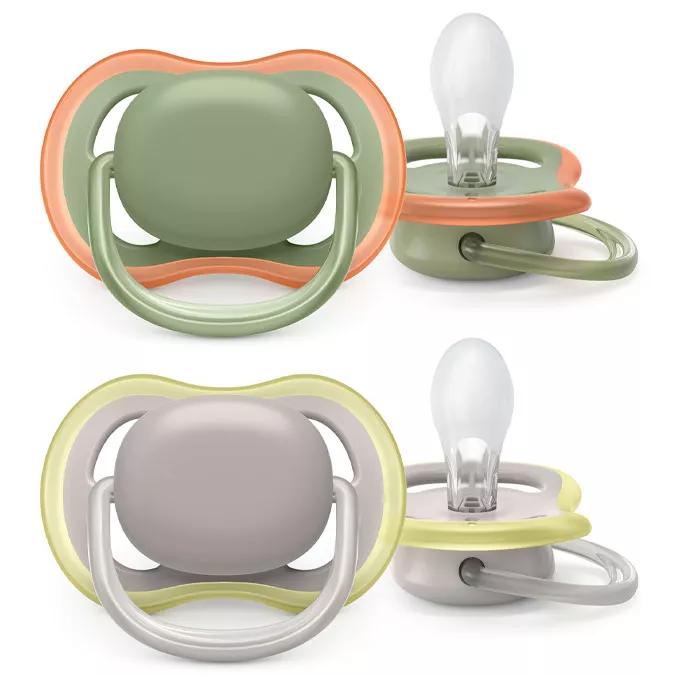 Avent Chupetes Ultra Air 6-18m Verde y Gris 2 uds