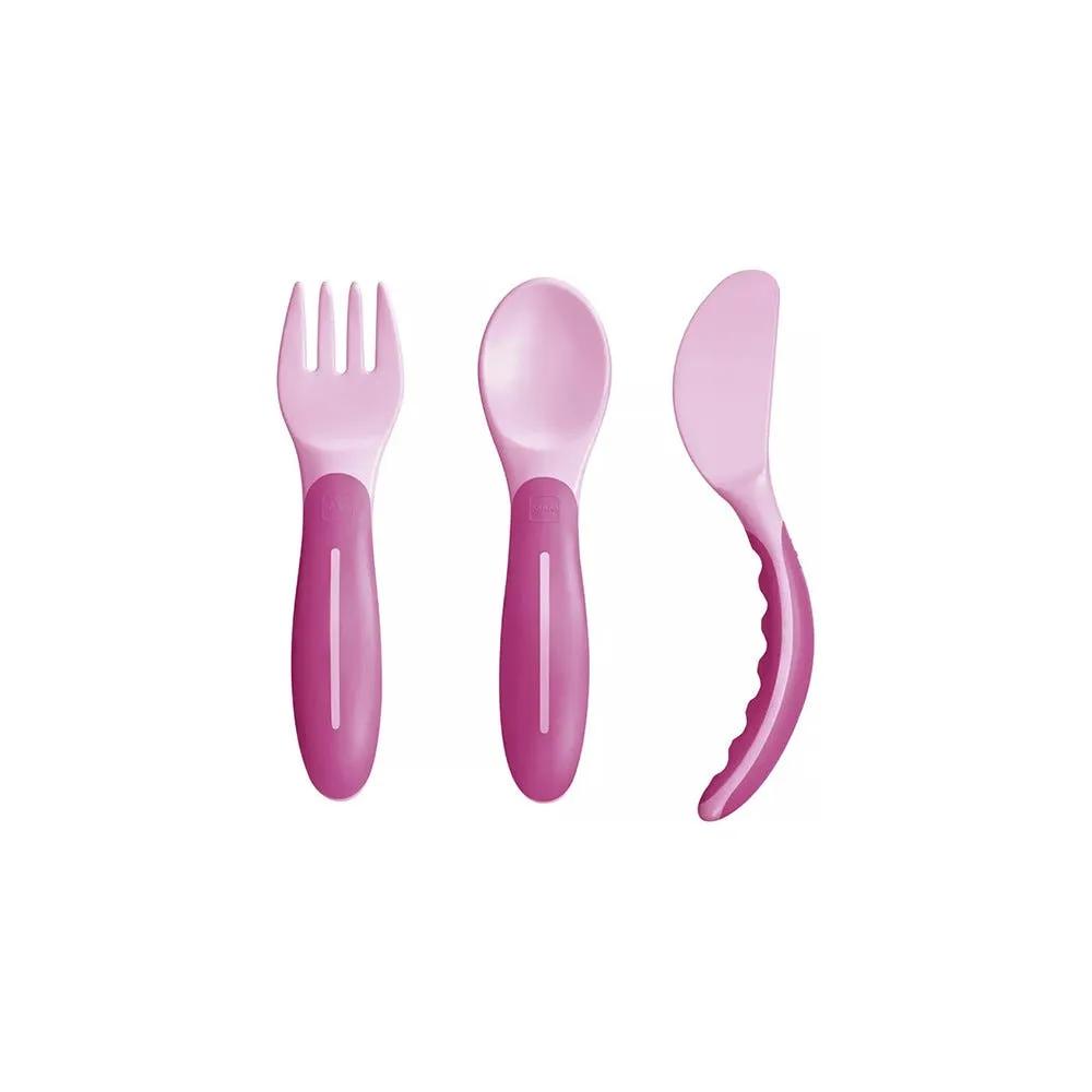 Mam Baby's Cutlery Set Posate Rosa 6+ Mesi 1 Kit