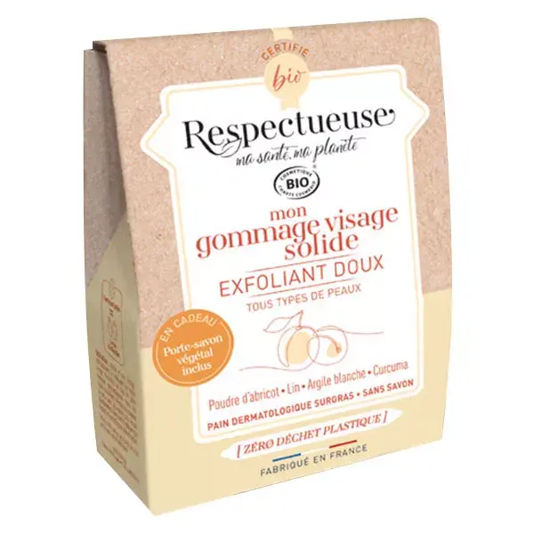 Respectueuse My Soft Organic Facial Scrub 35g + Free Vegetable Soap Dish