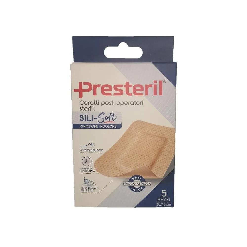 Presteril Cerotti Post Operatori Sili Soft Skin 5X7,5 Cm 5 Pezzi