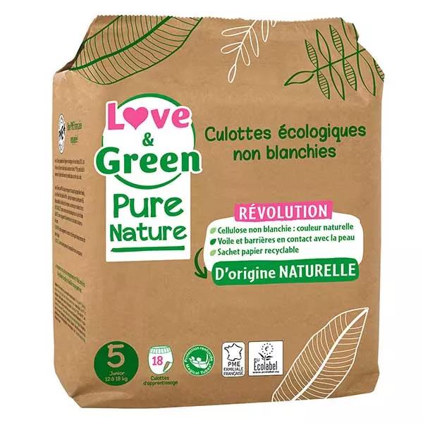 Love & Green Baby Change Pure Nature Braguita Ecológica Talla 5 18 unidades