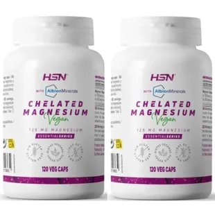 HSN Magnesium Bisglycinate Albion (125mg Magnesium) 2x120 Vegan Capsules