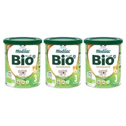 Modilac Mon Petit Bio+ Lait de Croissance 3ème Âge Lot de 3 x 800g