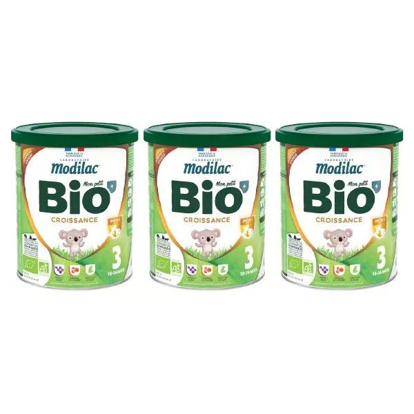 Modilac Mon Petit Bio+ Leche de Crecimiento 3ª Edad Pack de 3 x 800g