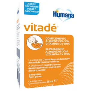 Humana Baby Vitad&eacute; Vitamine D et DHA pour enfants 15 ml