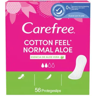 Carefree Protetores de calcinha Algodão Feel Normal Aloe 56 unidades