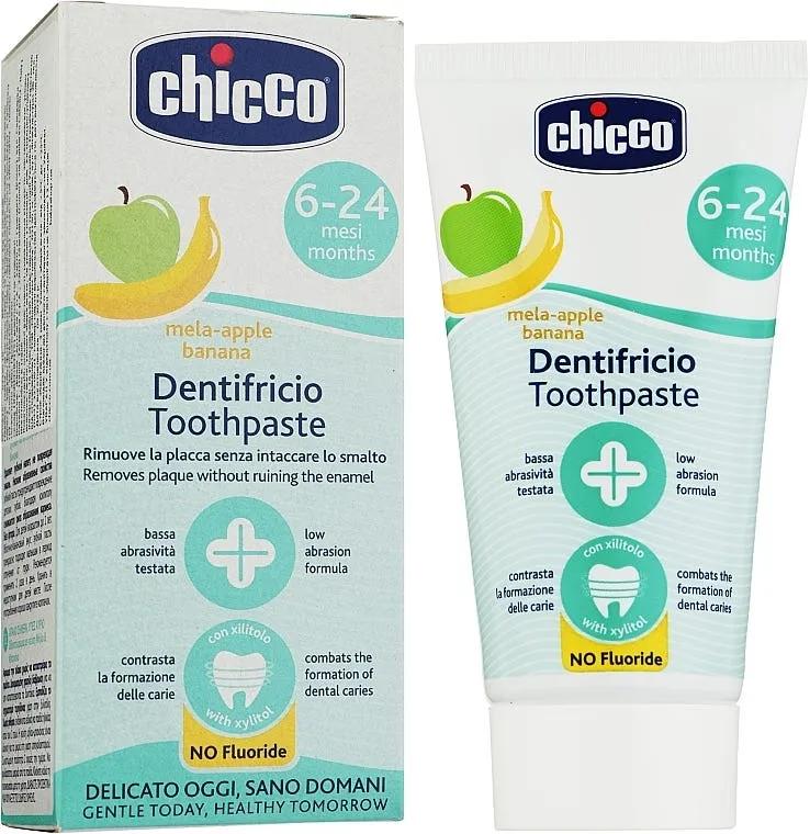 Chicco Dentifricio Mela Banana con Fluoro 50 ml