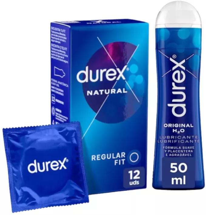 Durex Play Original Intimate Lubricant 50 ml + Natural Plus Easy On Condom 12 units