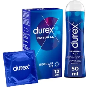 Durex Play Original Lubricante Íntimo 50 ml + Natural Plus Easy On Preservativo 12 uds