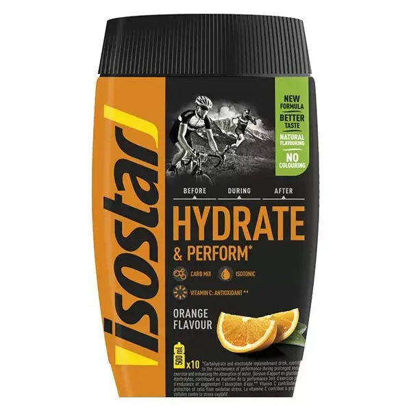 Isostar Hydrate & Perform Poudre Boisson Isotonique Orange 400g