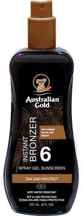 Australian Gold Gel en Spray con Bronceador Instantáneo SPF6 237 ml