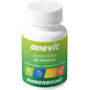 Onevit Powerboost Energía con Cafeína, Taurina, Arginina  y Vit. B12 45 Cápsulas