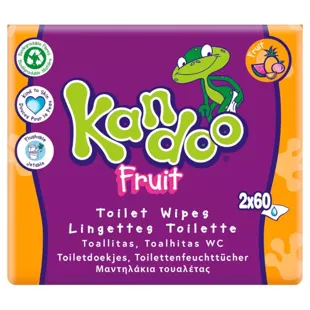 Kandoo Fruit Wipes 2x60 units