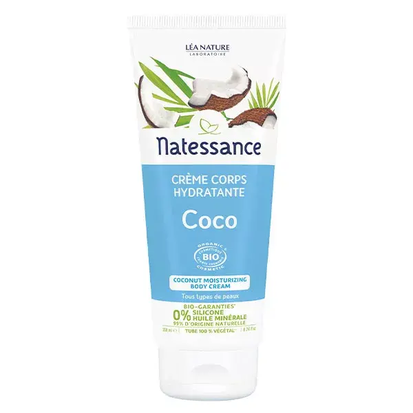 Natessance Crème Corps Hydratante Coco 200ml