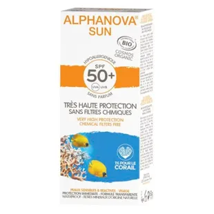 Facial Sunscreen SPF 50 Hypoallergenic Alphanova Sun 50ml