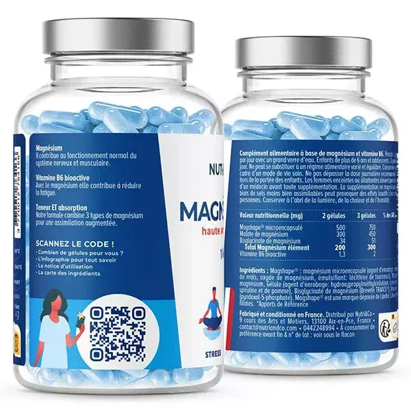 Complément Alimentaire Nutri&Co Magnésium - 120 Gélules, Date De Péremption 07/2027, Neuf
