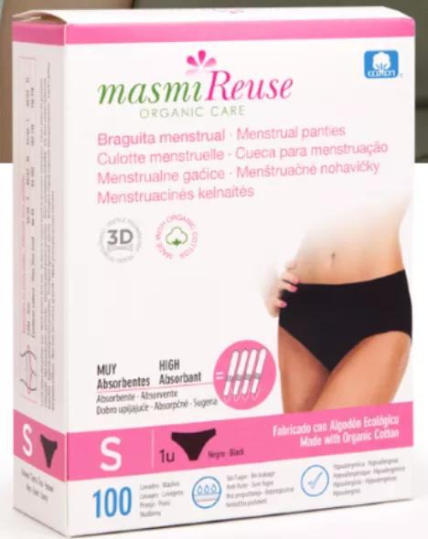 Masmi Biologisch Menstruatieslipje Wasbaar Maat S