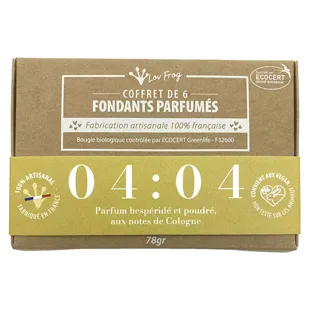 Lov'FROG Set regalo di profumo di fondente profumato, fragranza per ambienti 04:04, colonia biologica in polvere agli agrumi, 6 unità