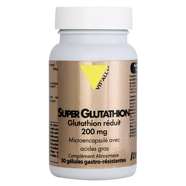 Vit'all+ SUPER GLUTATHION 200mg Microencapsulé avec acides gras 30 DRcaps