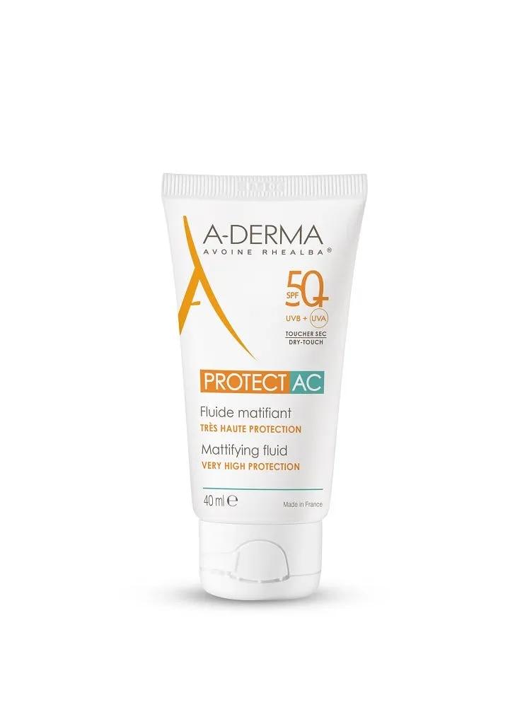 A-Derma Protect AC Fluido Solare Viso Opacizzante SPF 50+ 40 ml 