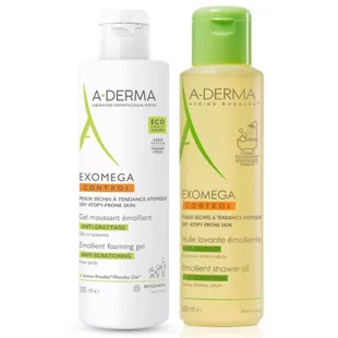 A-Derma Exomega Reinigungsgel 500 ml + Duschöl 500 ml