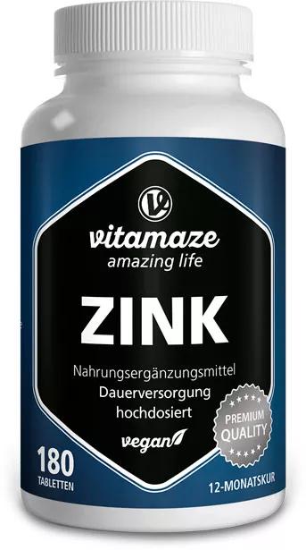 Vitamaze Zinc 25 mg Vegan 180 Comprimidos