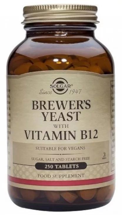 Imagen de Solgar Levadura de Cerveza con Vitamina B12 250 Comprimidos