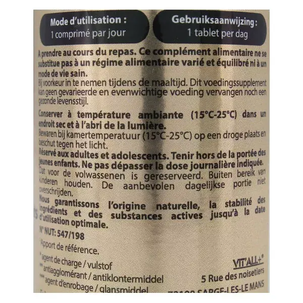 Vit'all+ Anti Oxy E Ultra Vital 50 comprimés