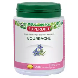 Superdiet Huile de Bourrache 200 capsules