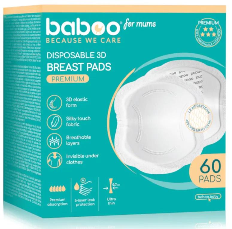 Baboo Ultra-Slim Absorbent Nursing Pads 60 pcs