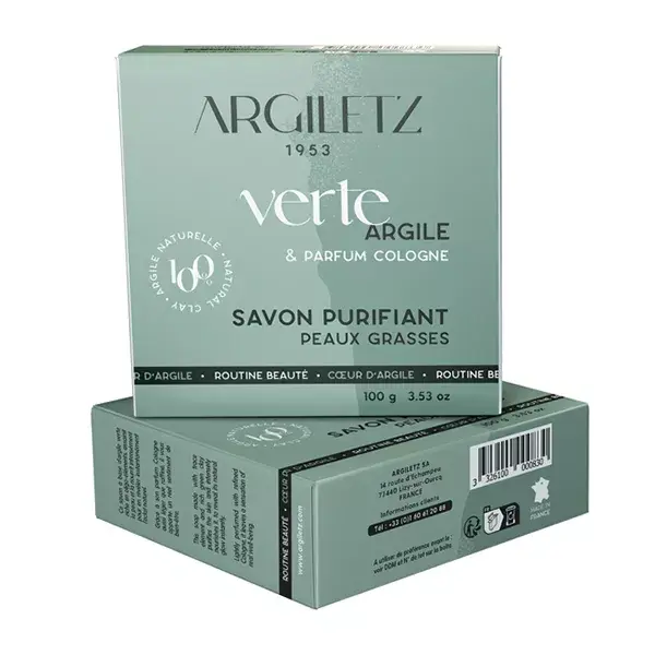 Argiletz Jabón Natural Purificante Arcilla Verde Perfume Colonia 100g