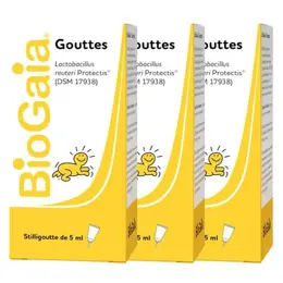 BioGaia Probiotiques Gouttes Lactobacillus Reuteri Protectis 5ml Lot de 3